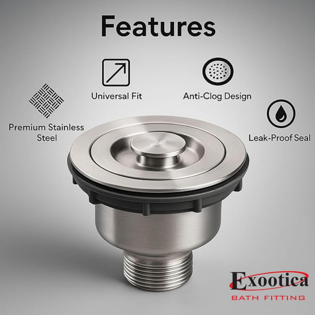 Stainless Steel Sink Waste Coupling - Durable Drain Jali -6