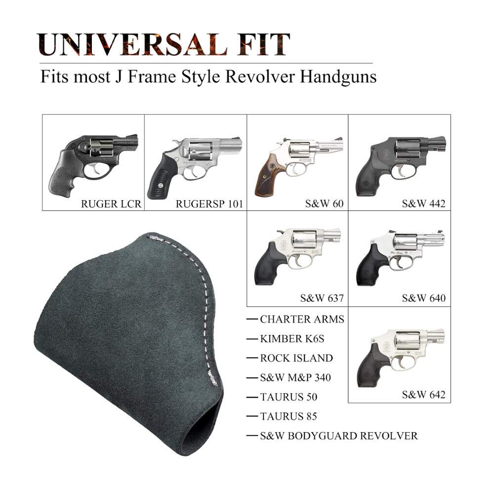 Fondina da caccia Vera pelle scamosciata Pistola per J Frame Revolver Taurus S&W Fondina IWB tattica nascosta cintura