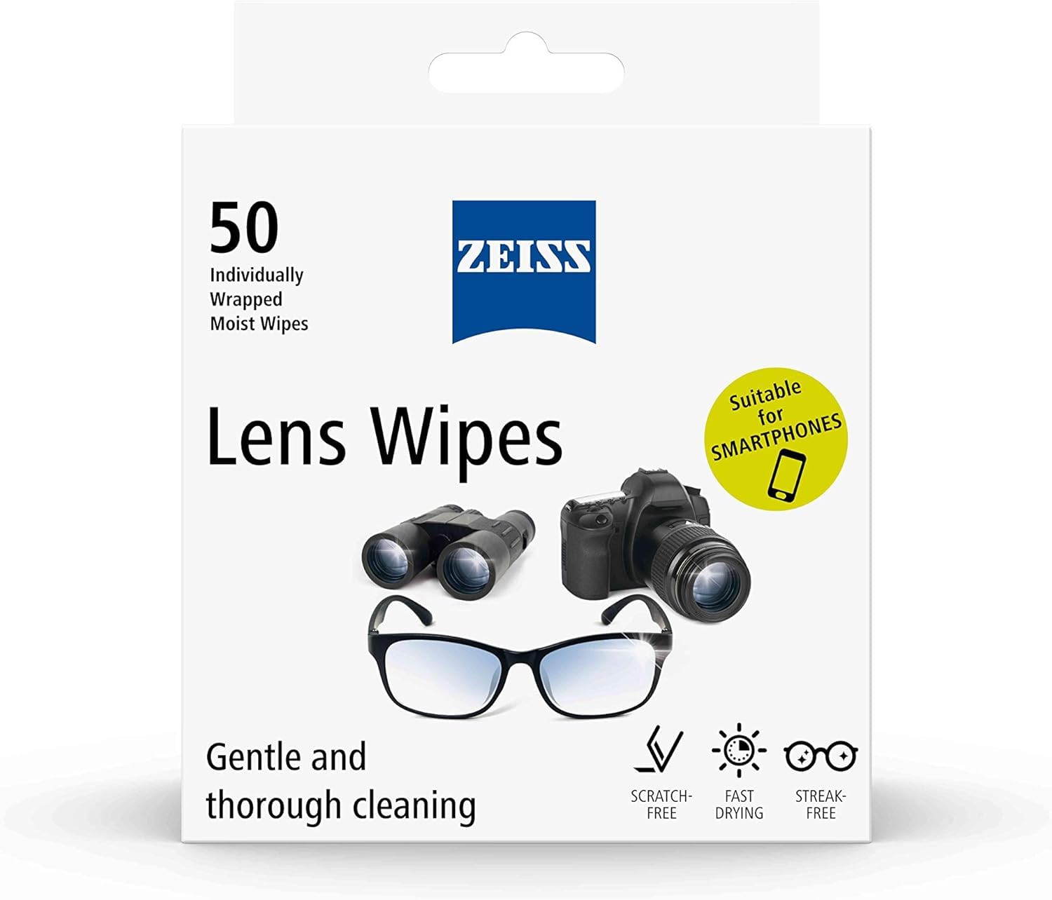 Lens Wipes: Provides quick cleaning. Perfect for cleaning and removing fingerprints from glass or plastic lenses, as well as screens and digital displays - 50 Count