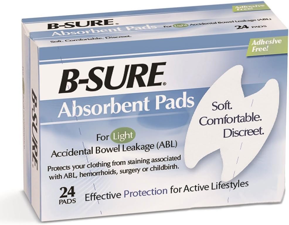 BSure Absorbent Pads, Box/24 Pads Health & Household