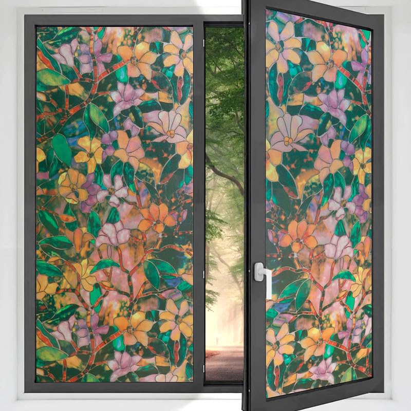 Image of WOO Home Frosted Glass Window Film & Stickers (24 X 200 INCH) Privacy Window Cover for Home & Office - Easy Apply, UV Protection, Removable Decorative Film (F2 Frosted Film | 2 X 17 SQFT)