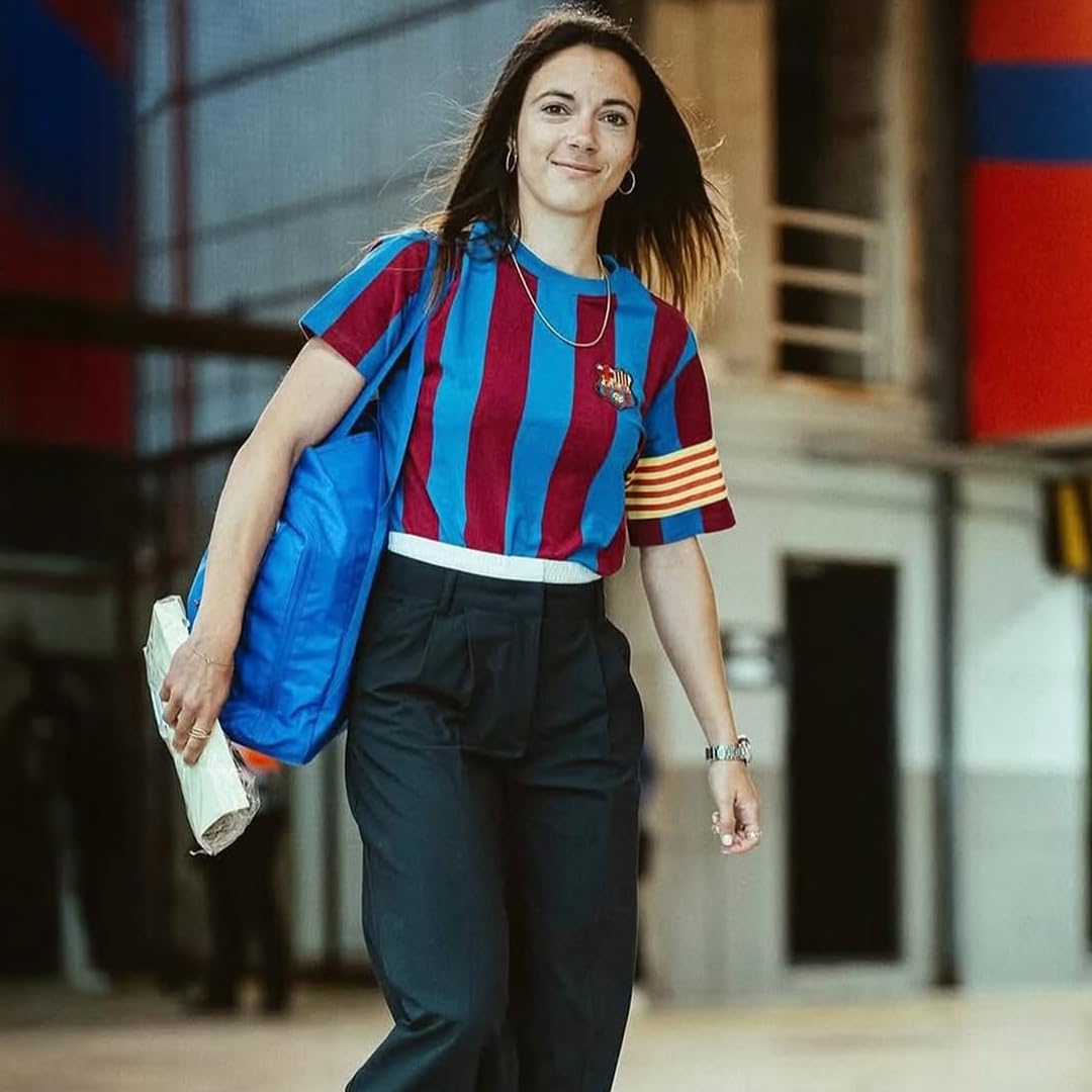 Copa - Camiseta - Fútbol - Hombre - FC Barcelona Capitán Retro - Manga Corta - Azul/Rojo - 100% algodón orgánico