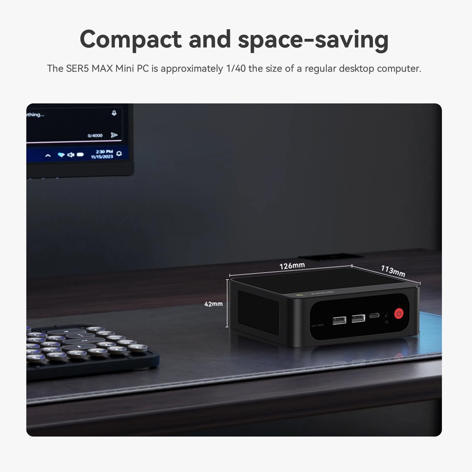 Amazon.com: Beelink Mini PC, SER5 MAX AMD Ryzen 7 7735HS(6nm, 8C