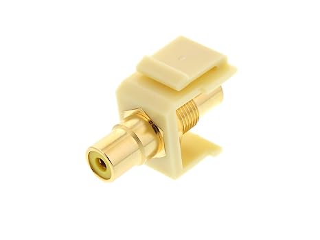 Networx Ivory RCA Component/Composite Keystone Coupler, Yellow