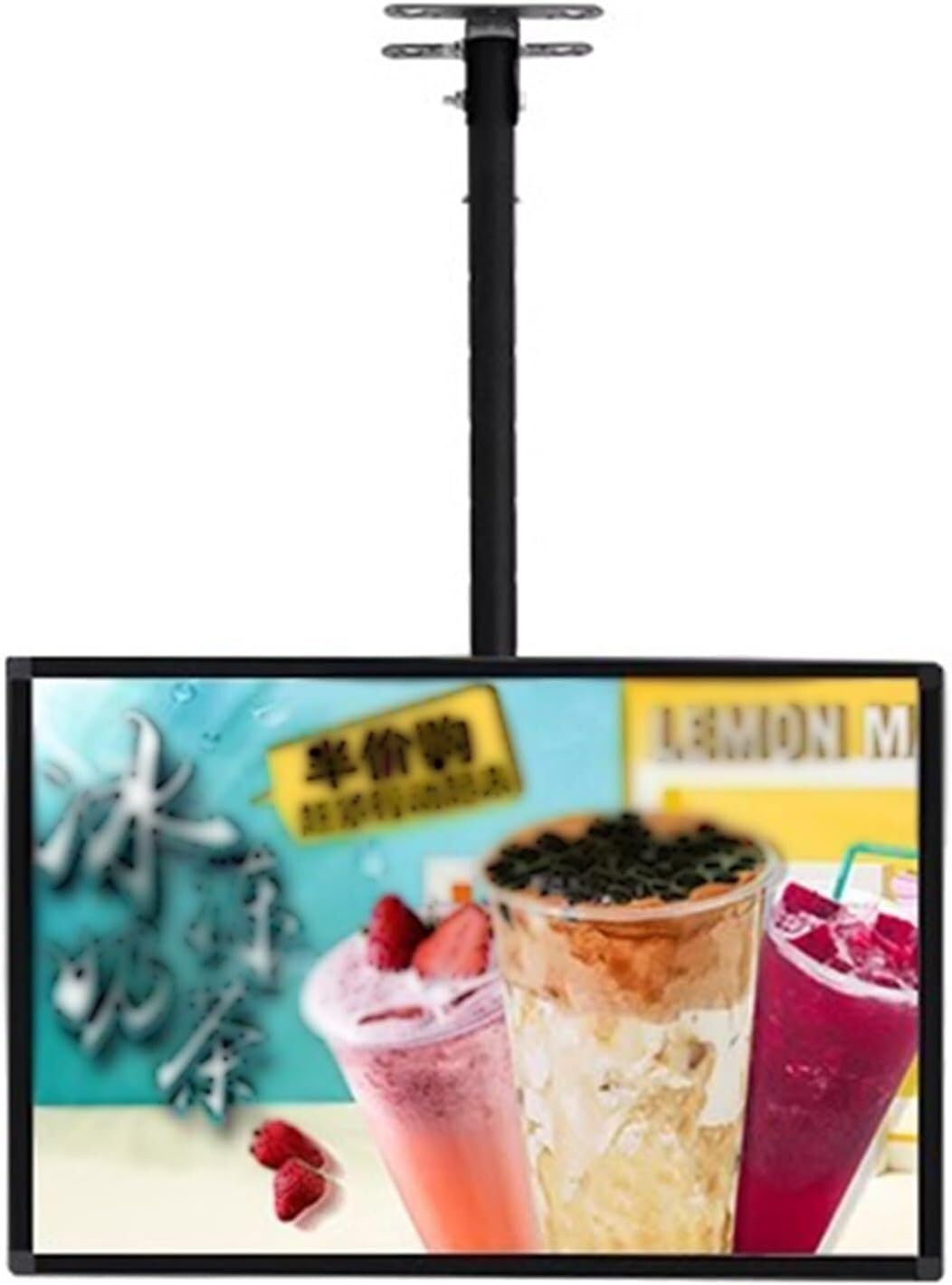 Support d'affiche à lumière LED réglable panneau suspendu en aluminium pour école et magasin