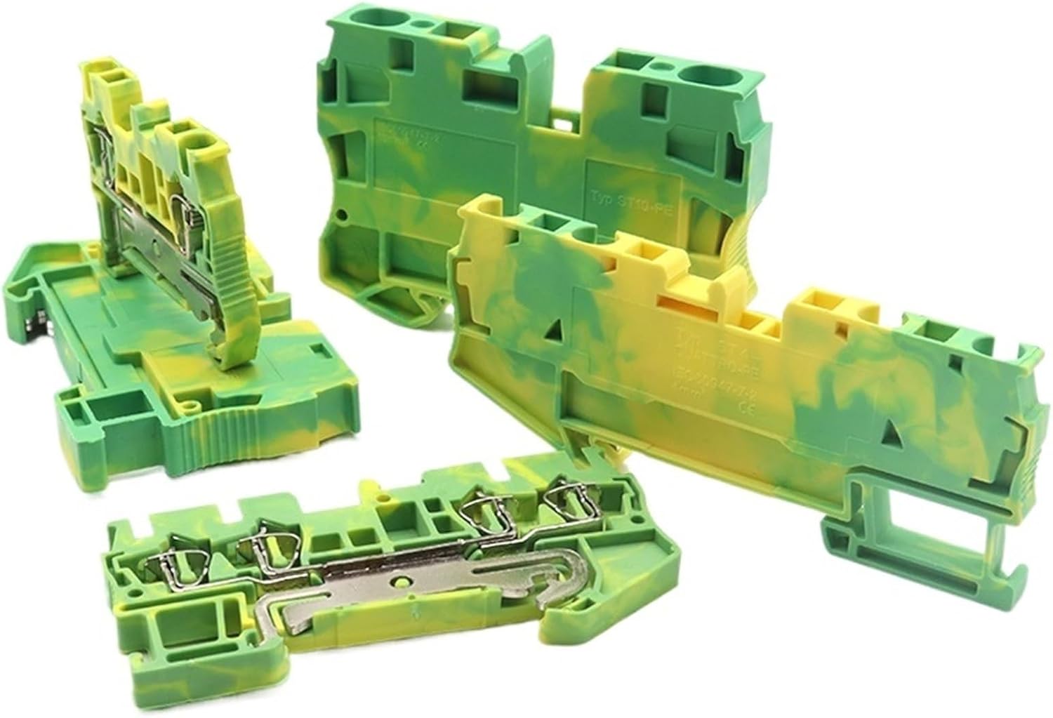 DIN Rail Terminal Block ST Spring Ground Terminal 500V 800V 1000V 17.5A 31A 40A 50A 57A Electrical Wire Connectors ST Connector