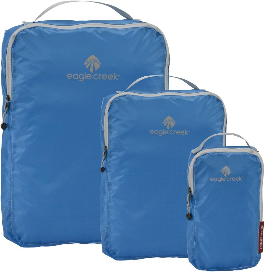 Eagle Creek Pack-It Specter Packing Cubes Set XS/S/M - Durable, Ultra-Lightweight and Water-Resistant Ripstop Fabric Suitcase Organizer Bags for Clothing and Gear, Brilliant Blue