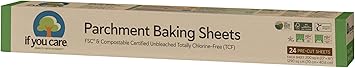 If You Care Parchment Paper Baking Sheets 3 Pack of 24-Count Precut Liners - Unbleached, Chlorine Free, Greaseproof, Silicone Coated Standard Size Fits 12.5 x 16 Pans