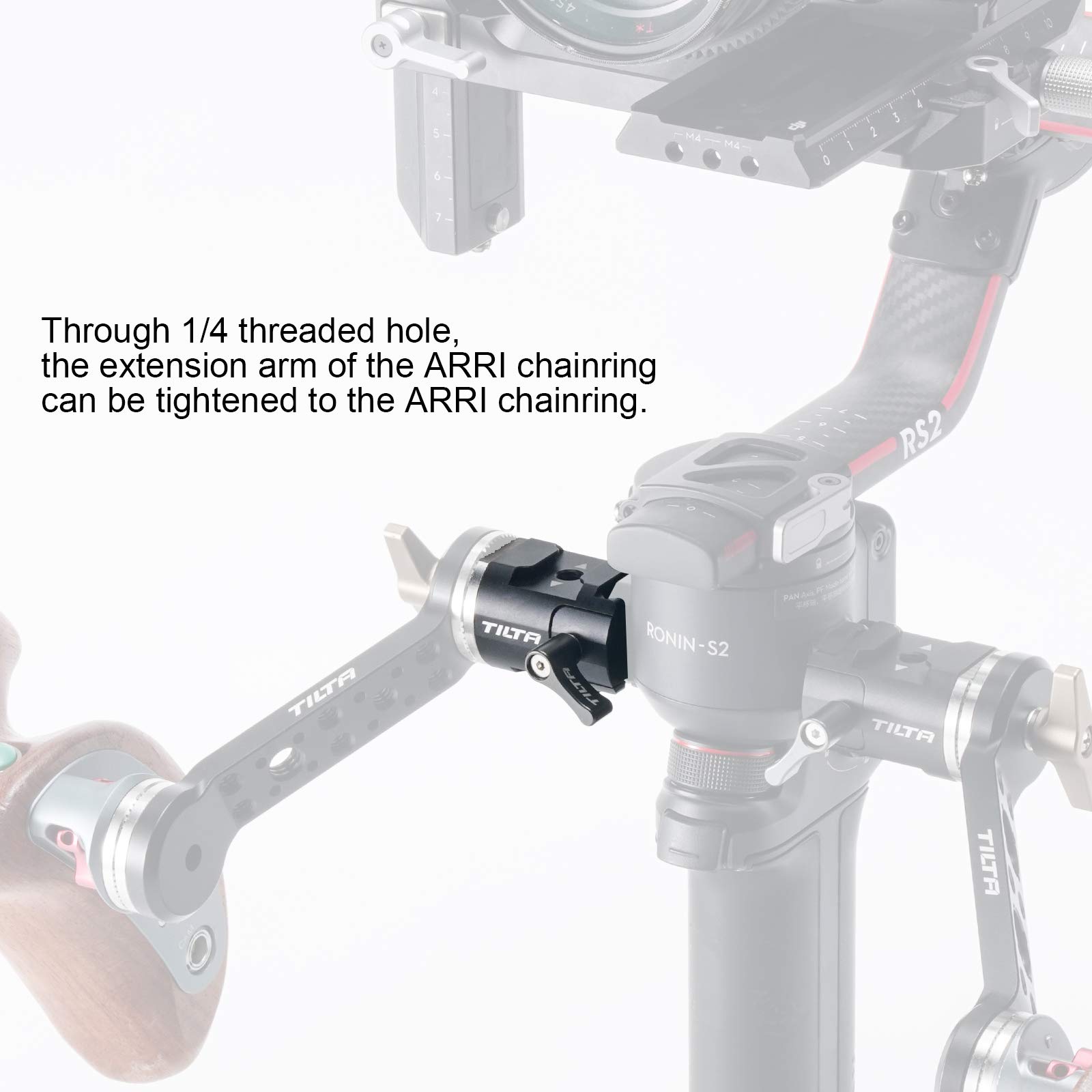 Tilta Adaptador Lateral Izquierdo de Raíl NATO a Roseta Compatible con dji RS4/RS4 Pro/RS3 Pro/RS2/RSC2 Gimbal TGA-NRA-L