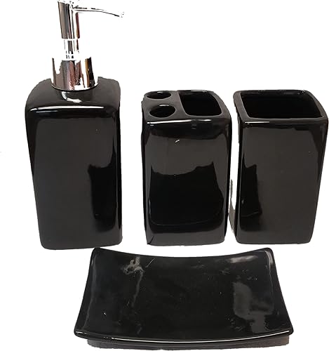 Miniatura 2 de (#6) Juego de baño de 7 piezas con alfombrilla de baño con tapa de inodoro de contorno con alfombras de respaldo de goma con accesorios en varios