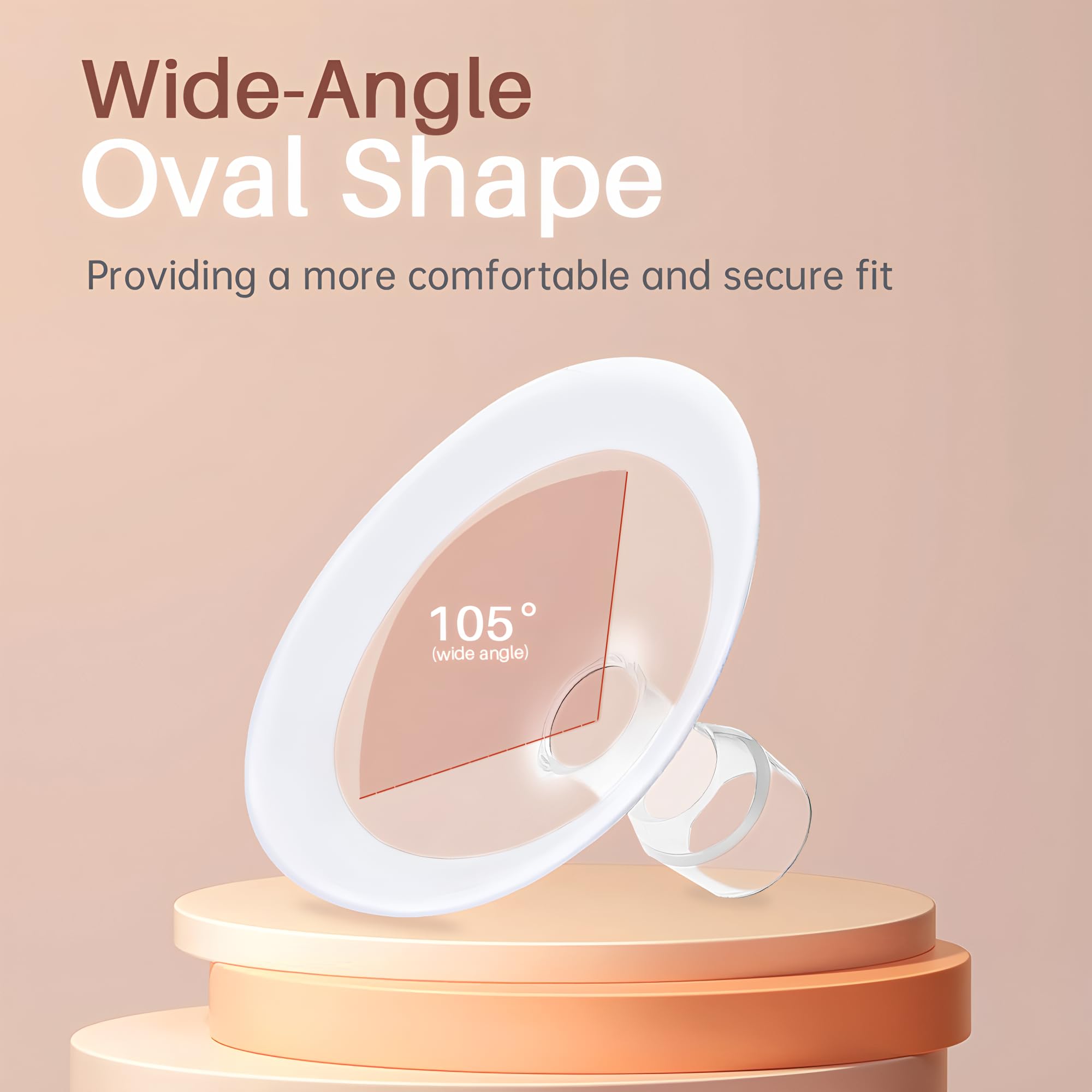 PumpMom-us Brides ovales de 19 mm pour pompe Medela, bride souple compatible avec les tire-lait Medela PersonalFit, Freestyle, Maxflow, Freestyle Flex Swing Maxi Connector
