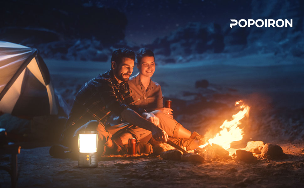 2 Pack LED Camping Lantern with 5000mAh Rechargeable Battery