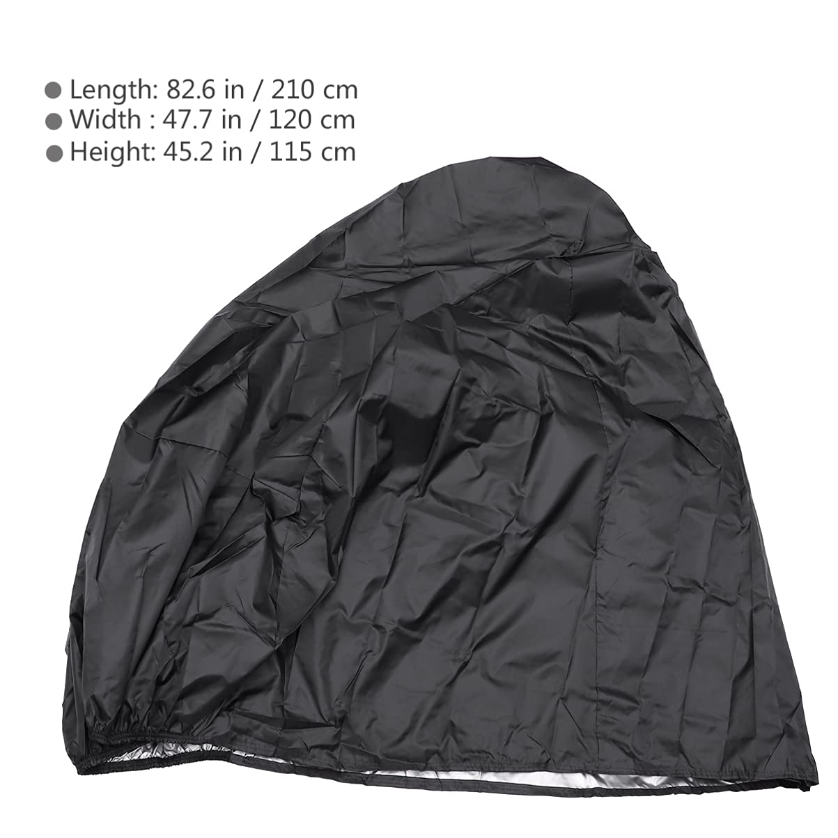 Yardwe Prato Falciatrice Copertura Equitazione Rasaerba Copertura Impermeabile Heavy Duty Prato Trattore Copertura Antivento per Il Veicolo Outdoor Erba Nero della Macchina