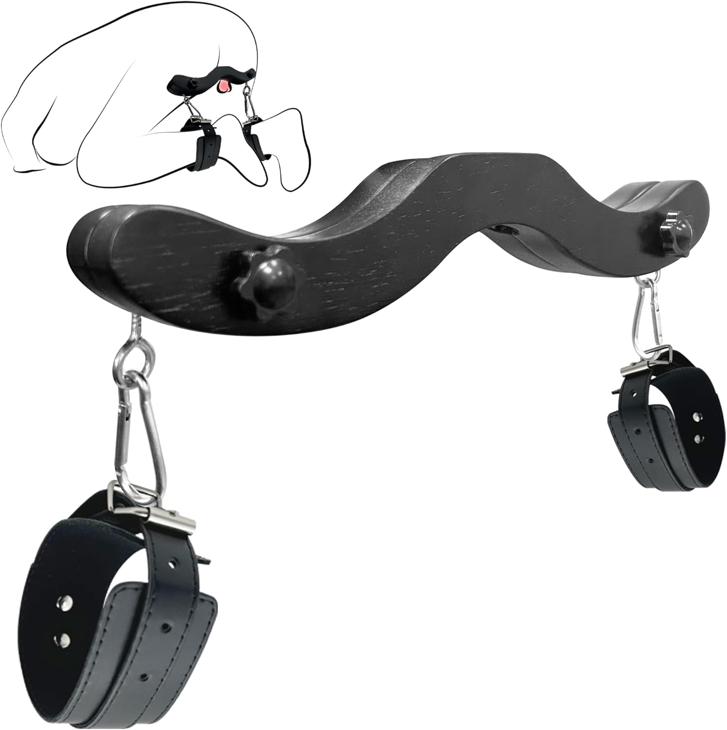 Testicle Crusher CBT Cock and Ball Torture Male Chastity Devices Men Testicle Sissy Toys Penis Stretching Stretcher with Ankle Cuffs BDSM Scrotum Bondage Gear & Accessories Sex Restraints for Couples