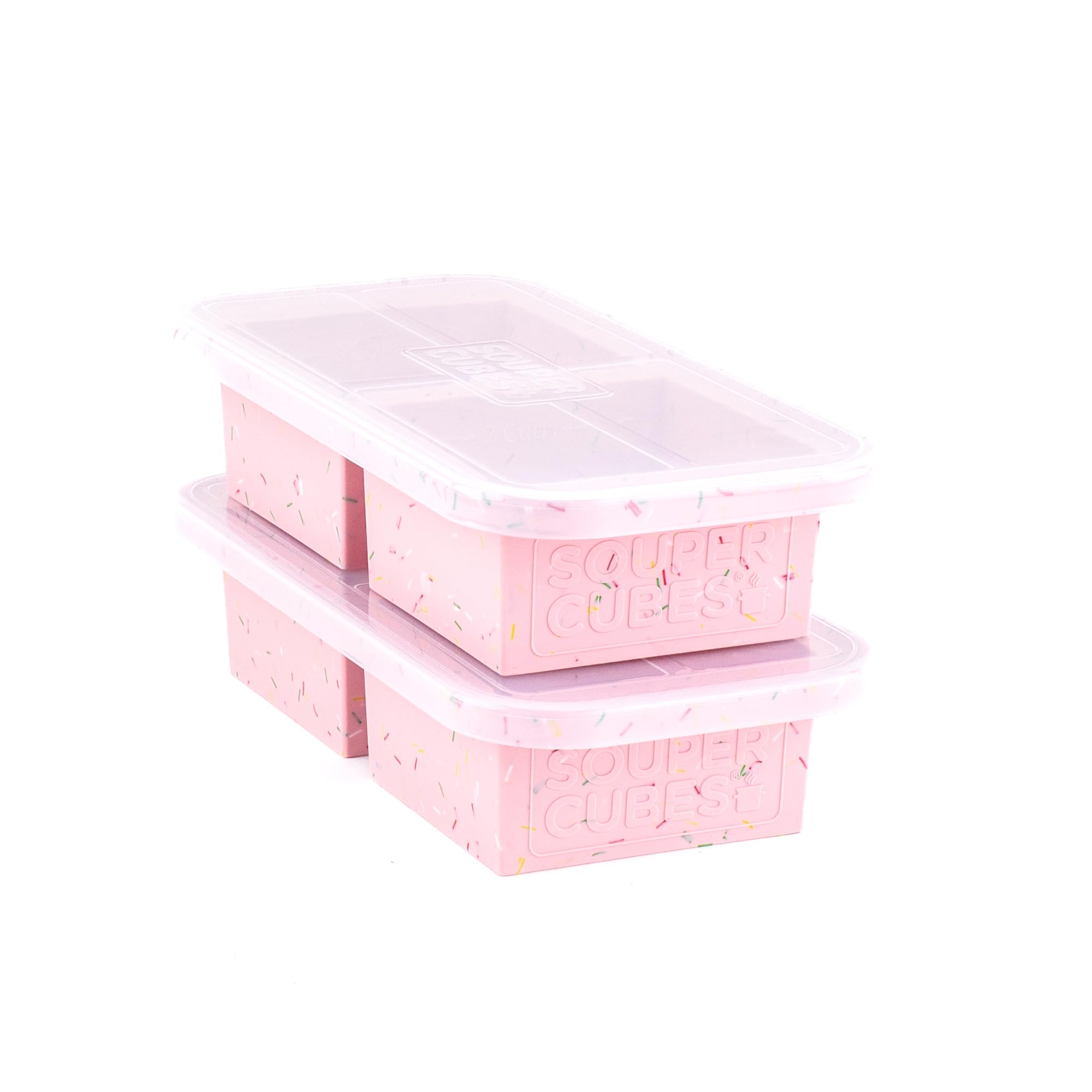 Souper Cubes 2 Cup Silicone Food Freezer Mold, Cotton Candy, 2-Pack