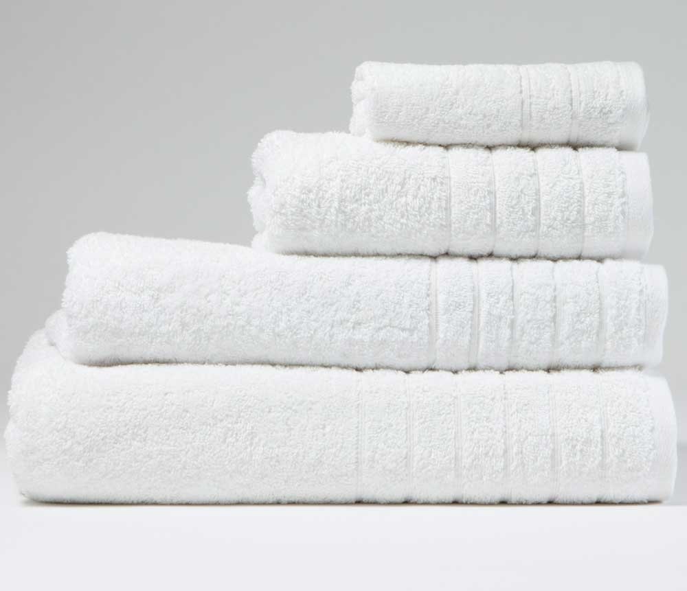 linenHall Luxury 650gsm White Towel Bale - 6 Piece Set