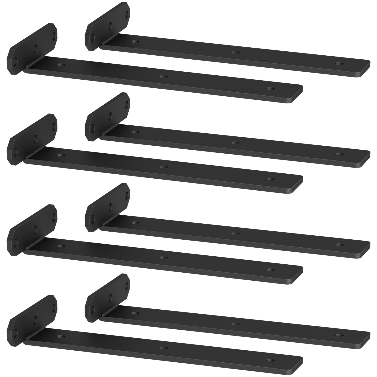 Regalhalterung Unsichtbar 80kg Tragkraft Schwerlast, Regalträger aus Metall Schwarz 3,0cm Höhe für Regalbrett Winkel Regal, Wandhalterung, Regalwinkel, Schwerlastkonsole, Shelf Bracket