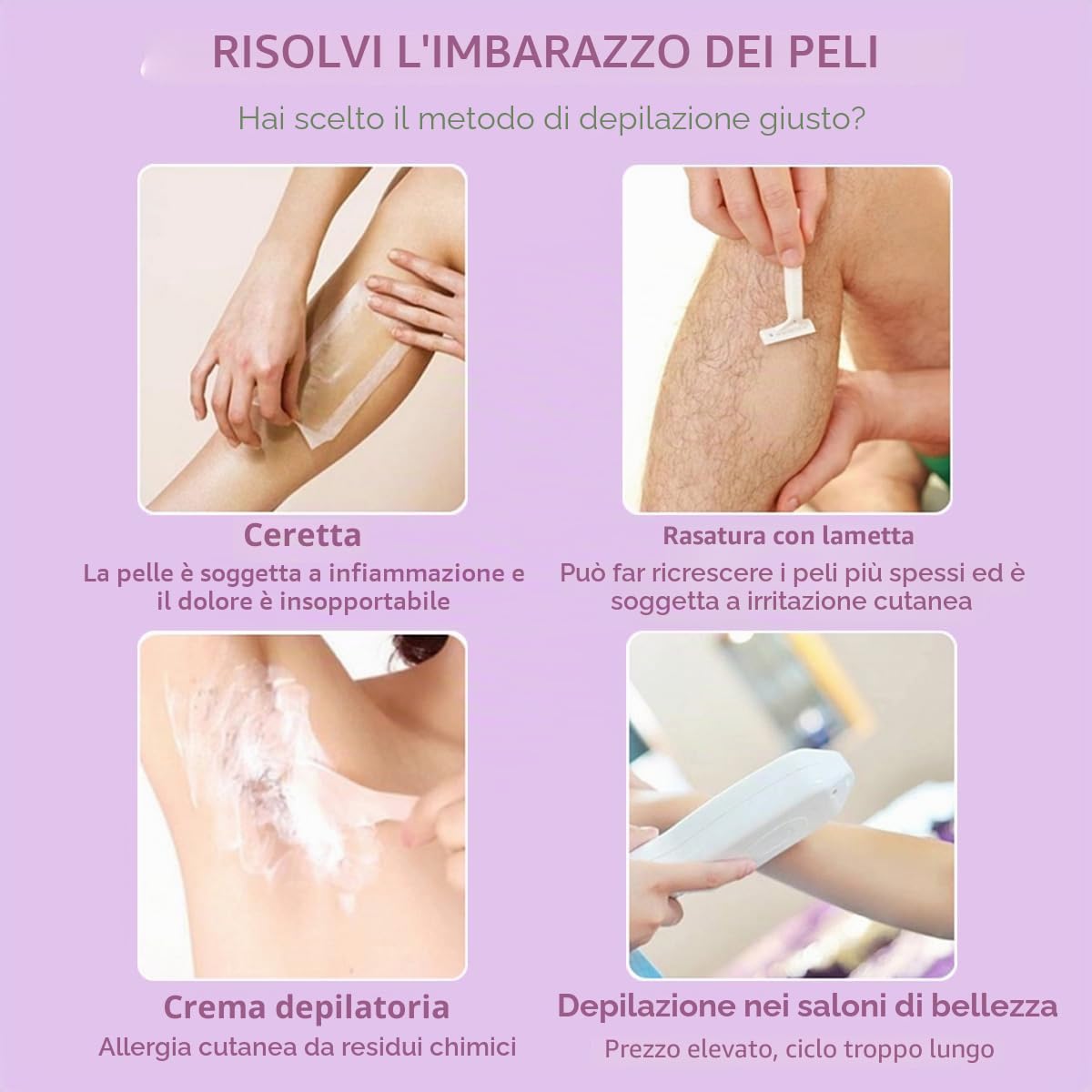 Rasoio Elettrico Donna, 5 in 1 Epilatore Viso Elettrico, Rasoio Parti Intime Donna, indolore Depilatore Elettrico Portatile per Corpo, Le Ascelle,La Linea Del Bikini,Le Sopracciglia e Il Peli Naso