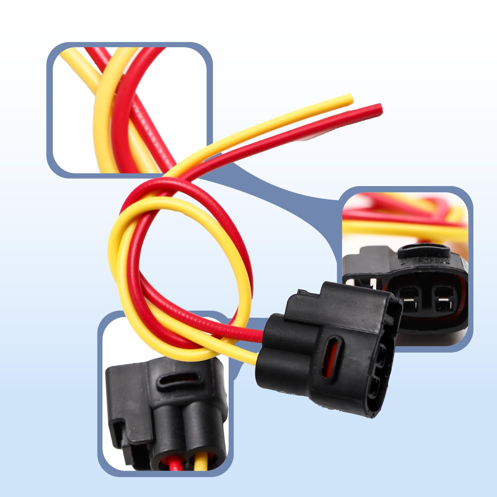 Connecteur Bobine d'allumage 22448-00QAC Compatible avec Clio II Scénic II Logan Sandero Micra K12 224333529R