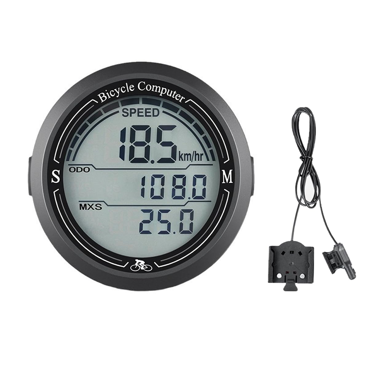 Ausi IP67 Waterproof Wireless GPS Bike Computer – Auto On/Off Speedometer with Accurate Tracking Odometer
