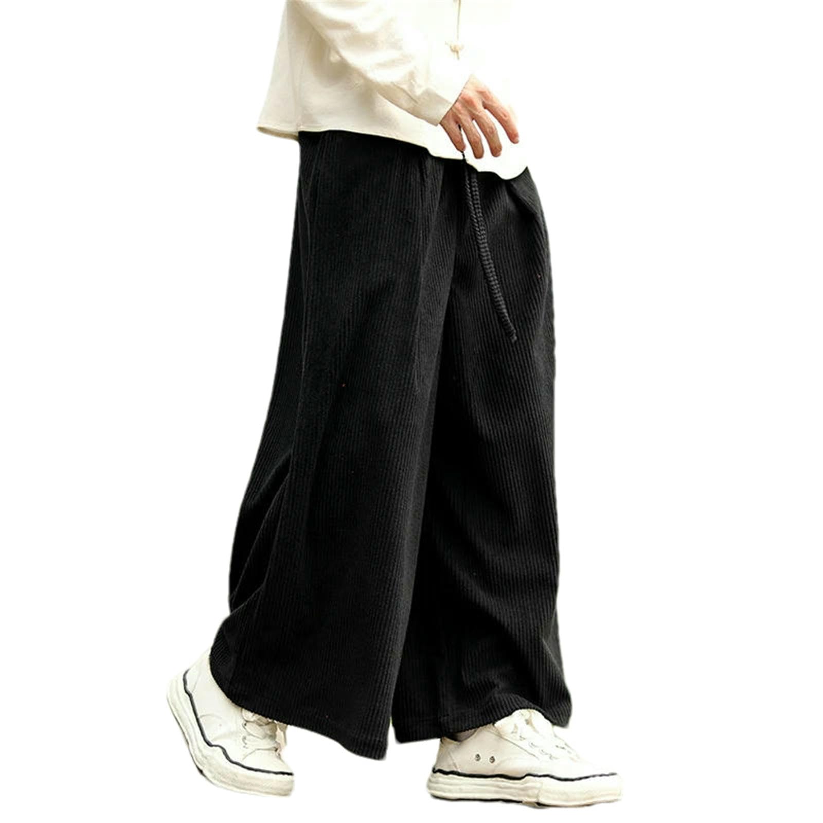 Pantaloni cargo da uomo in velluto a coste da uomo primavera autunno streetwear harem pantaloni invernali jogger pantaloni a gamba larga