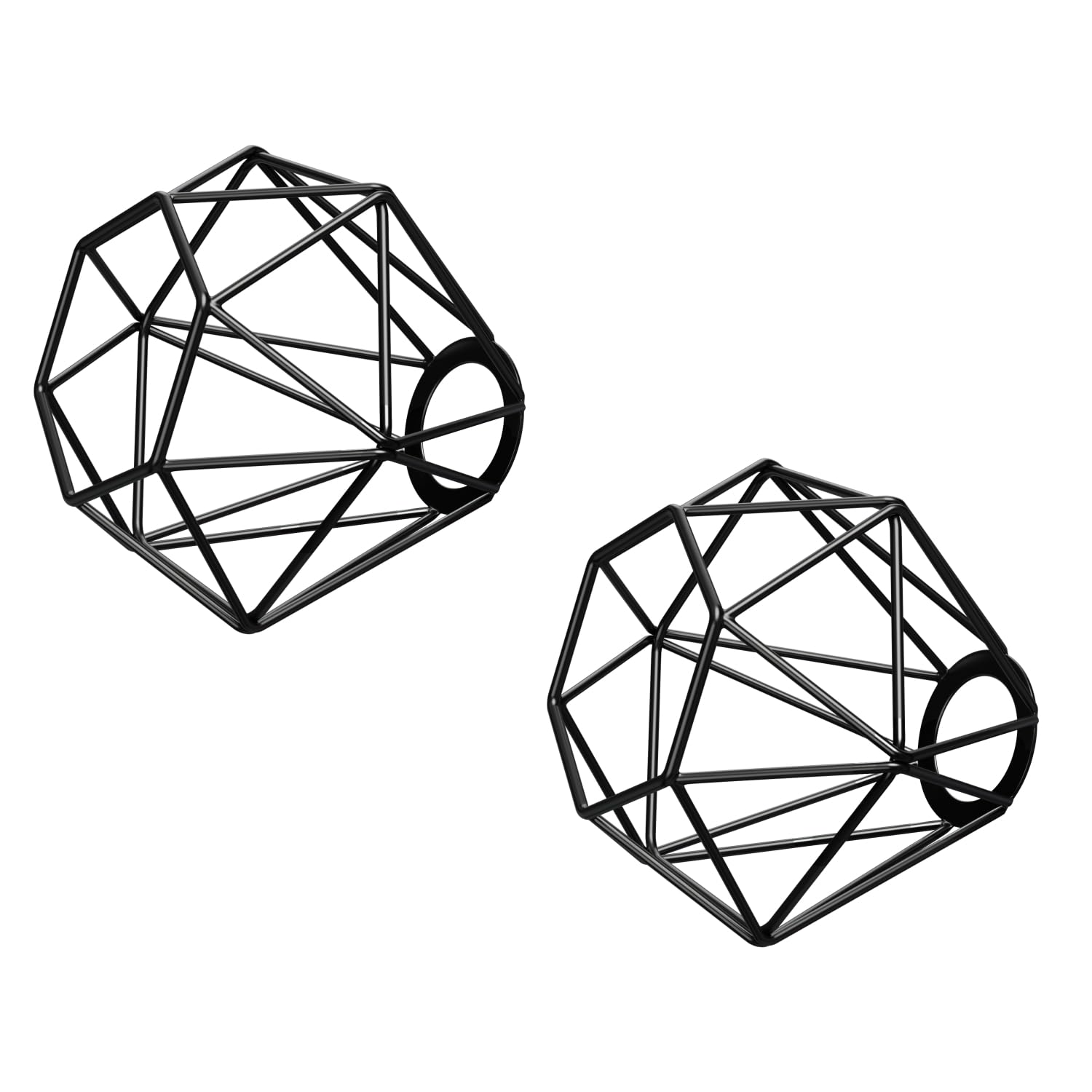 ledscom.de 2 piezas pantalla jaula, negra, E27 / E14, 160mm Ø