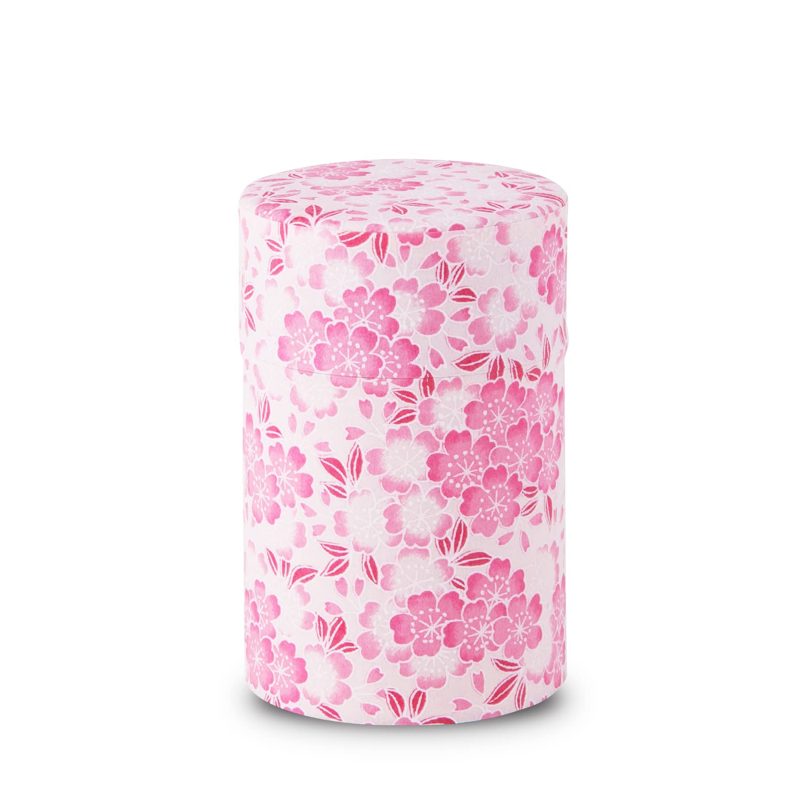 NOREN Japanese Tea Canister Tin (Yuzen Washi Paper), 3.5oz Size Made in JAPAN