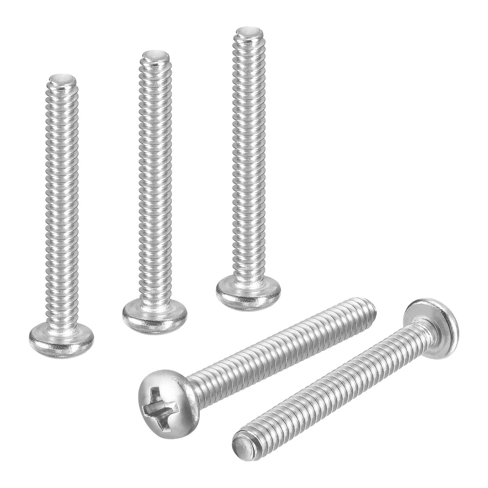 DTGN #4-40x1" Pan Head Machine Screws - 50pcs - Good for Machinery - 304 Stainless Steel Phillips Machine Screws Bolts - Silver โ image 1