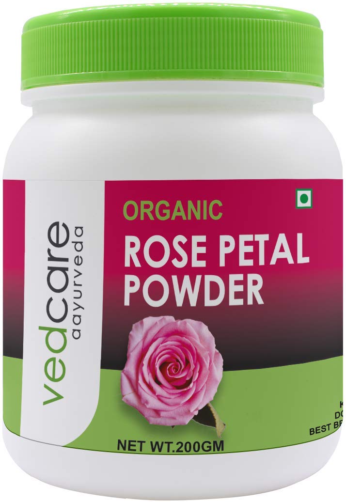 Vedcare Rose Petal Powder Face Pack | 100% Natural | Skin Glow, Anti Ageing & Skin Hydration, 200gm