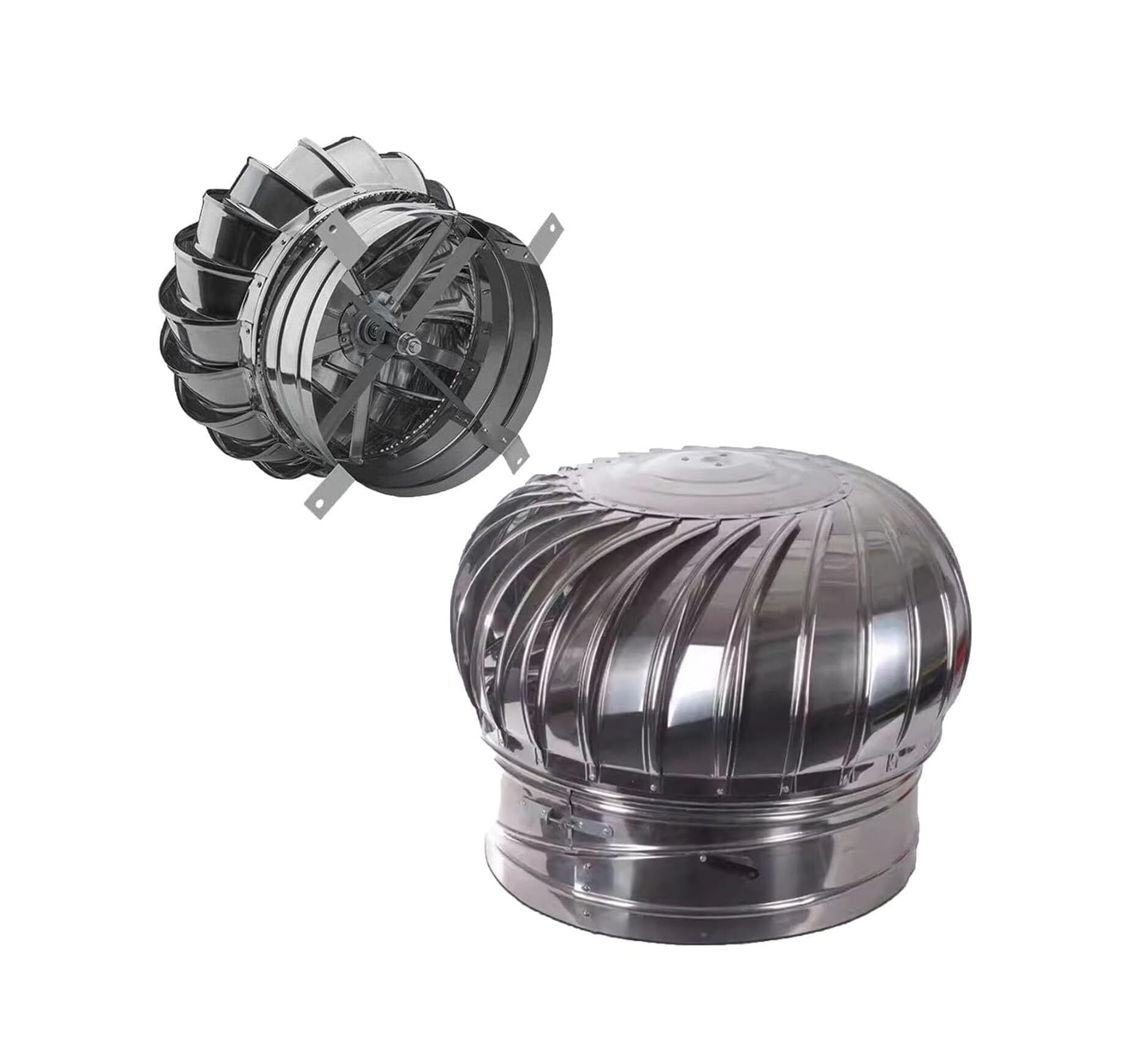 Shiketong One Color 304 Stainless Steel Rotating Chimney Cap -1Pc(7.8")