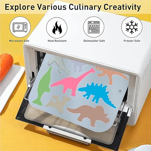 Miniatura 3 de 2 moldes de silicona para tartas de dinosaurio para niños, bandeja de gomitas de dinosaurio 3D de chocolate con 8 cavidades, molde de fondant,