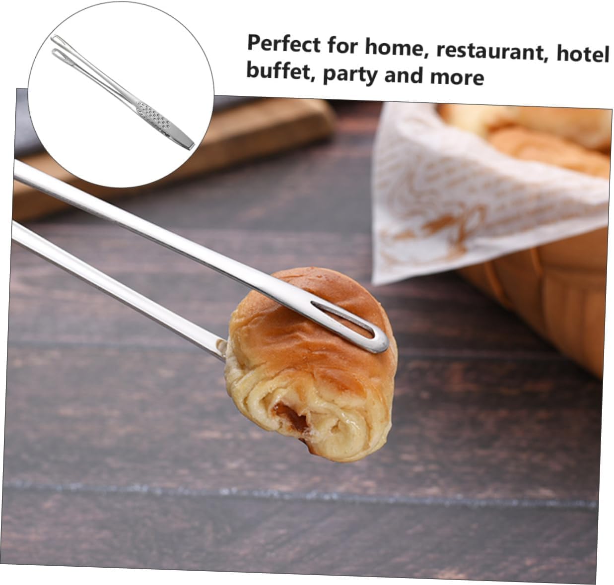 Cooking Tongs, 2pcs Barbecue Tongs Steel Food Tongs Baking Tong Barbecue Grilling Tongs Kitchen Supplies Metal Premium Stainless-Steel Locking Steak