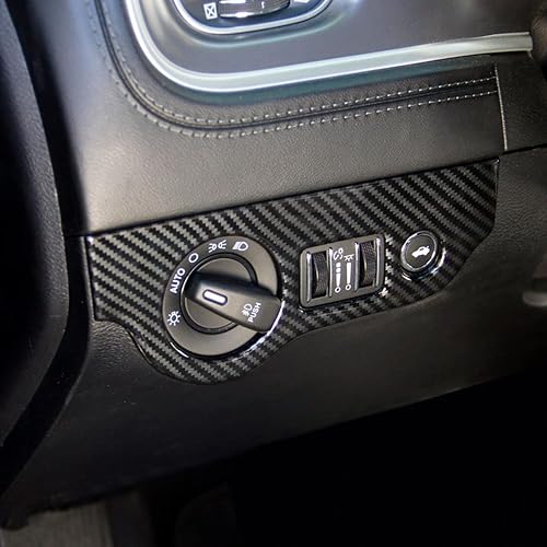 Miniatura 8 de crosselec Cubierta del panel de cambios de interruptor de CA de fibra de carbono 2 piezas para Dodge Charger 2015-2022