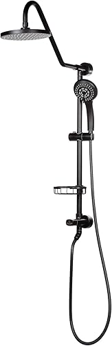 Miniatura 15 de PULSE ShowerSpas 1011-lll-MB- Kauai III - Sistema de regadera, con cabezal de regadera tipo lluvia de 8", regadera de mano de 5 funciones, barra