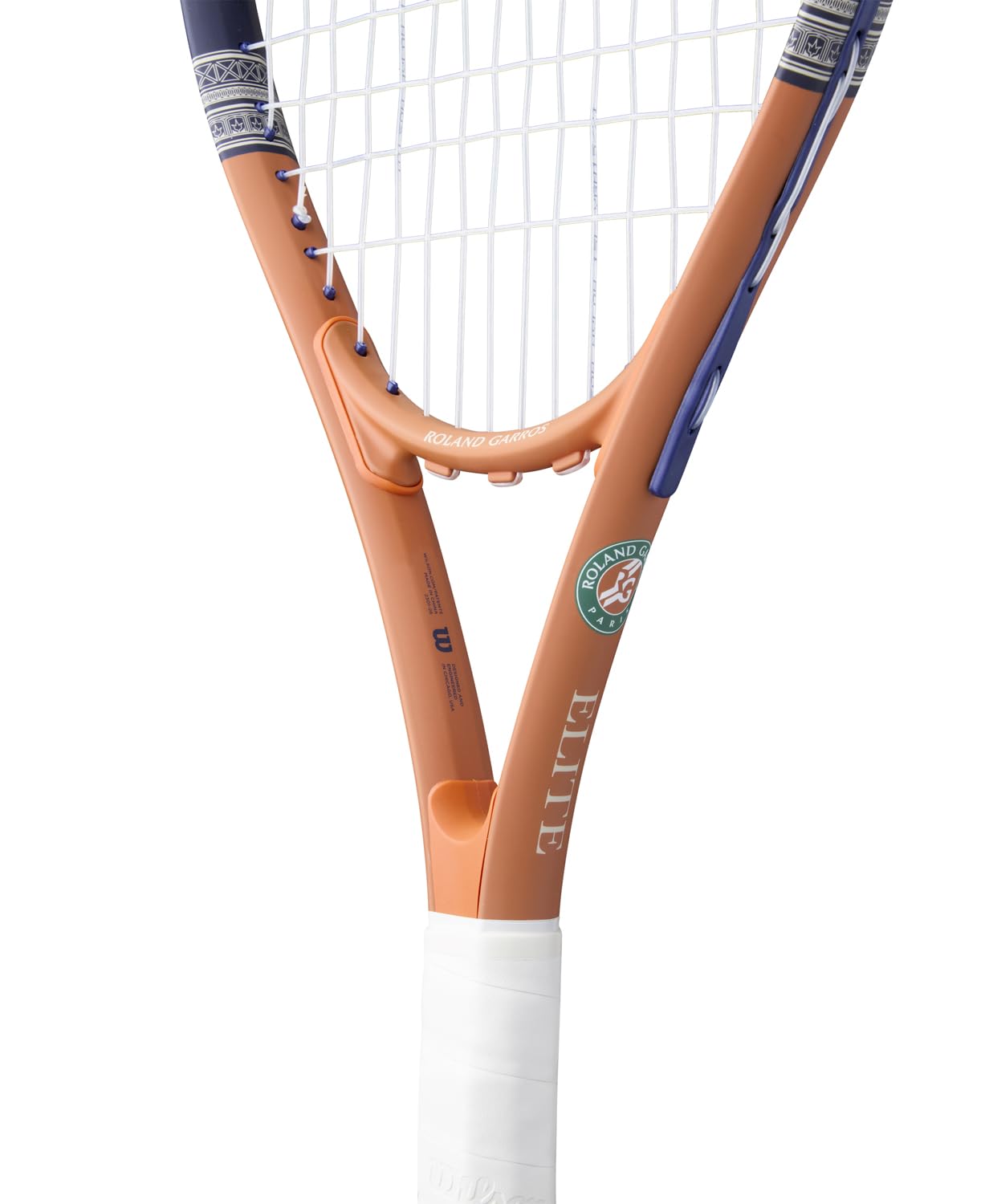 Wilson Roland-Garros 2026 Elite Raquette de Tennis, Stabilité et Puissance pour Débutants, Marine/Orange, Taille de Grip 3