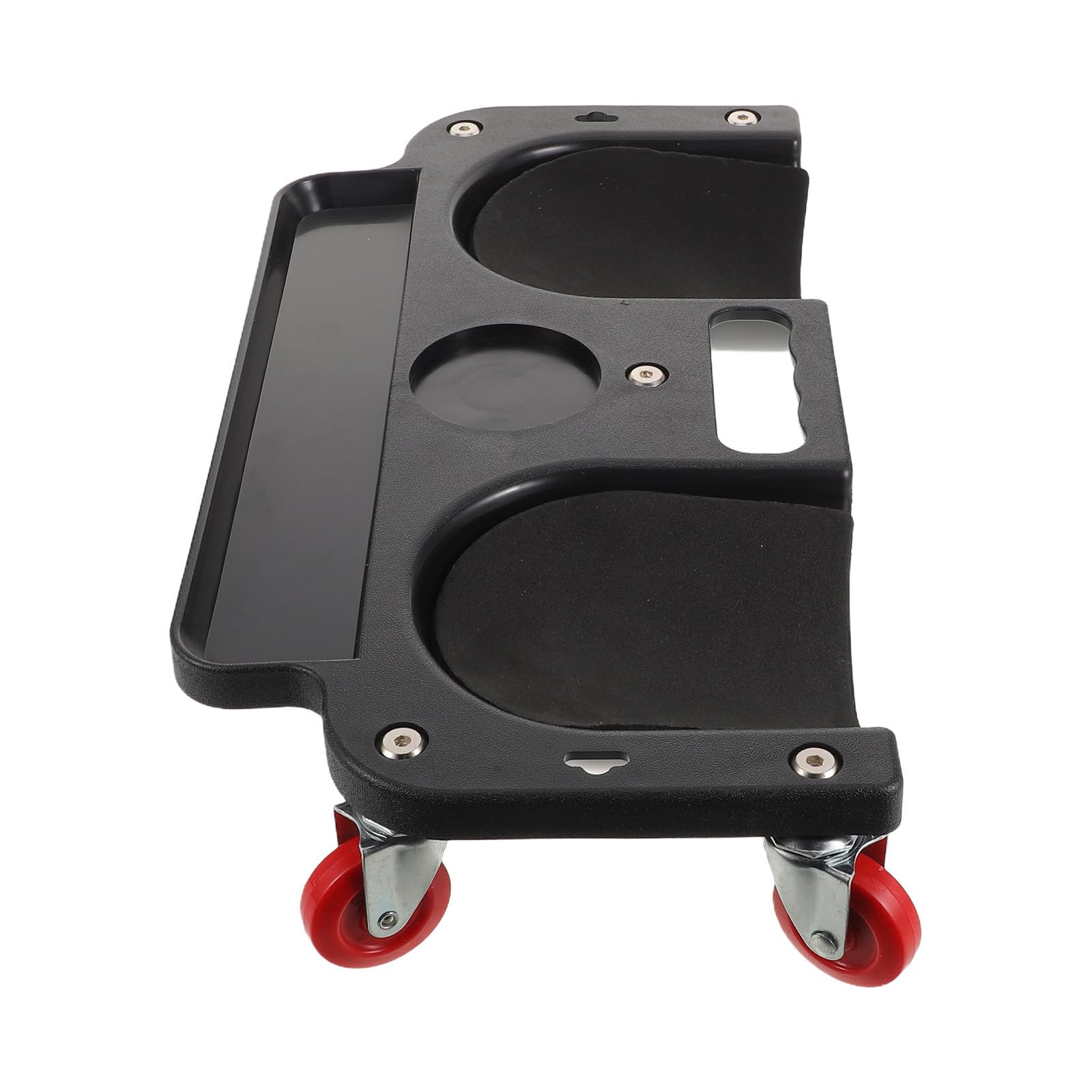 Gatuida Genouillère à roulettes Garage Rolling Knee Creeper Pad Noir, Coussin Épais de Soutien, Compact et Peu Encombrant, pour Réparation Auto et Chantiers Extérieurs, Mécaniciens