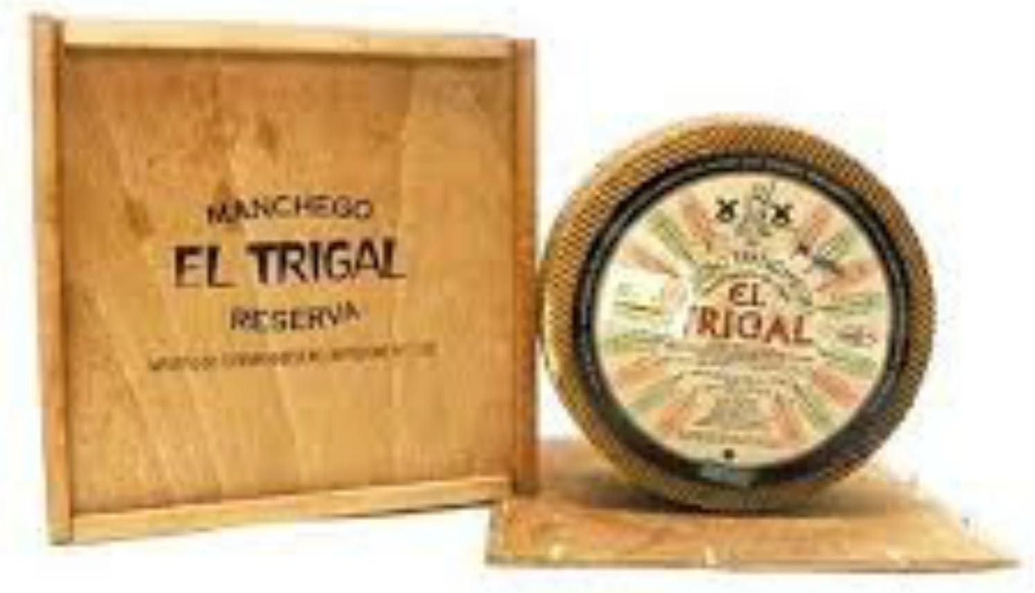 Manchego Cheese Made with Sheeps Milk Cheese Aged 3 Months Wheel 'El Trigal'