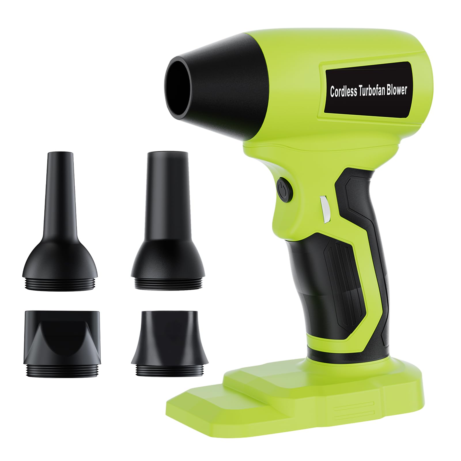 Cordless Dust Blower Compatible with Ryobi One 18V Battery, Handhled Leaf Blower Electric Compressed Air Duster Turbo Jet Fan with Nozzles for Blowing Leaves and Dust(Battery Not Included)