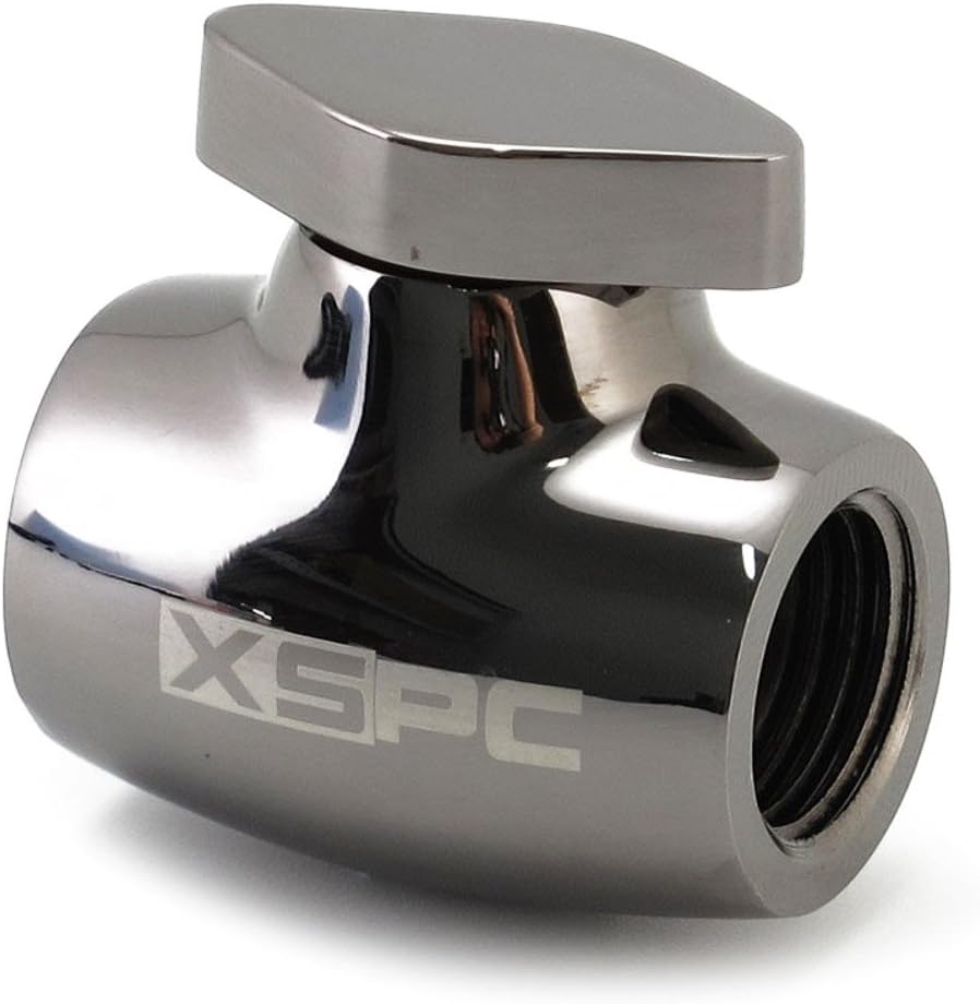 XSPC G1/4" Ball Valve, Black Chrome