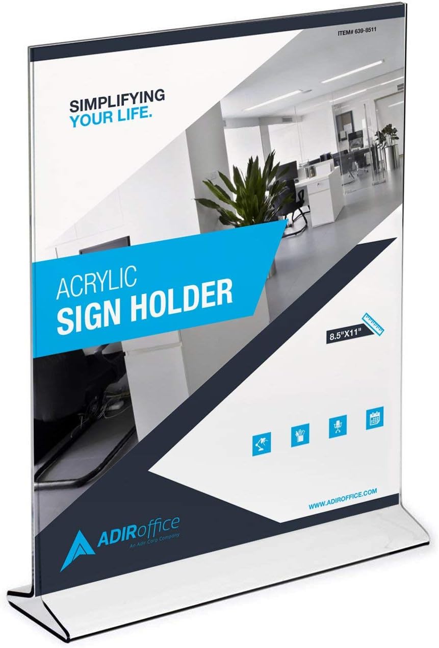 AdirOffice Table Card Display Portrait Style Menu Ad