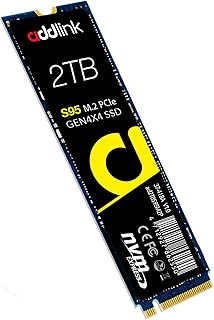 addlink PS5 Compatible S95 2TB 7200 MB/s Read Speed Internal Solid State Drive - M.2 2280 PCIe NVMe 1.4 Gen4X4 3D TLC NAND SSD (ad1TBS95M2P)