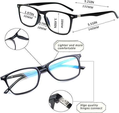 Miniatura 2 de SIGVAN Paquete de 6 lentes de lectura multifocales progresivos con bloqueo de luz azul para mujeres y hombres