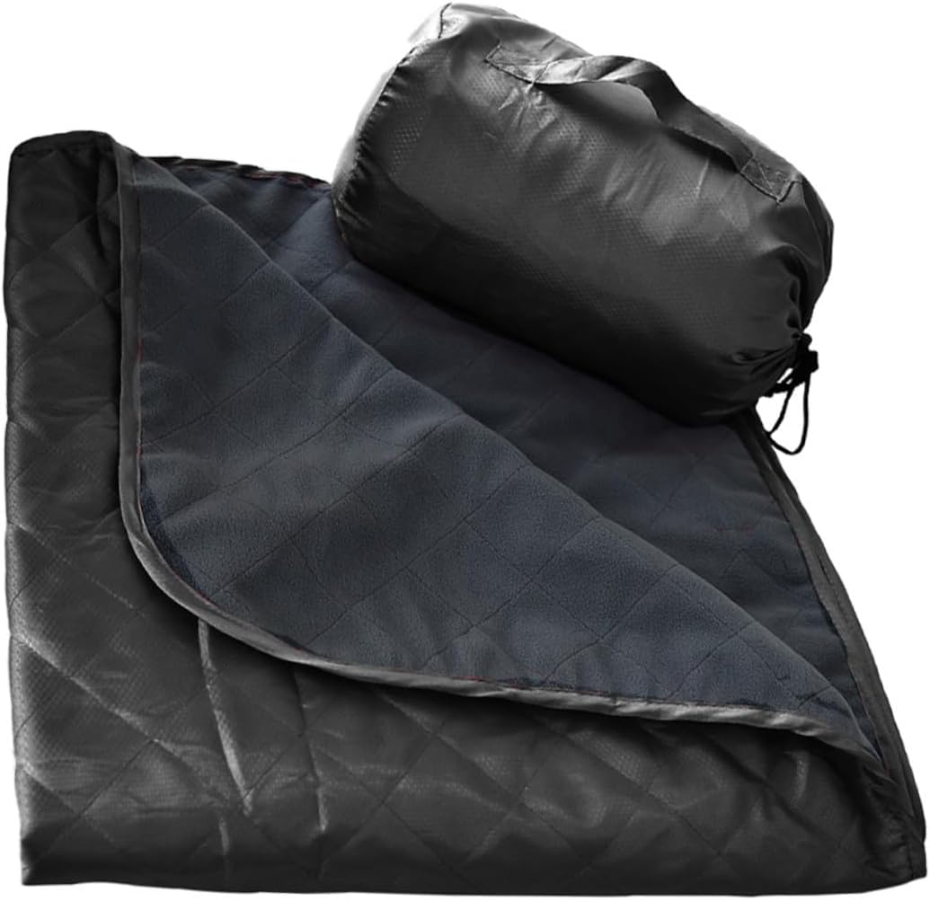 Camping Blanket Waterproof Fleece Nap Blanket Sandproof Outdoor Picnic Mat Foldable Warm Travel Rug for Hiking Beach and Camping