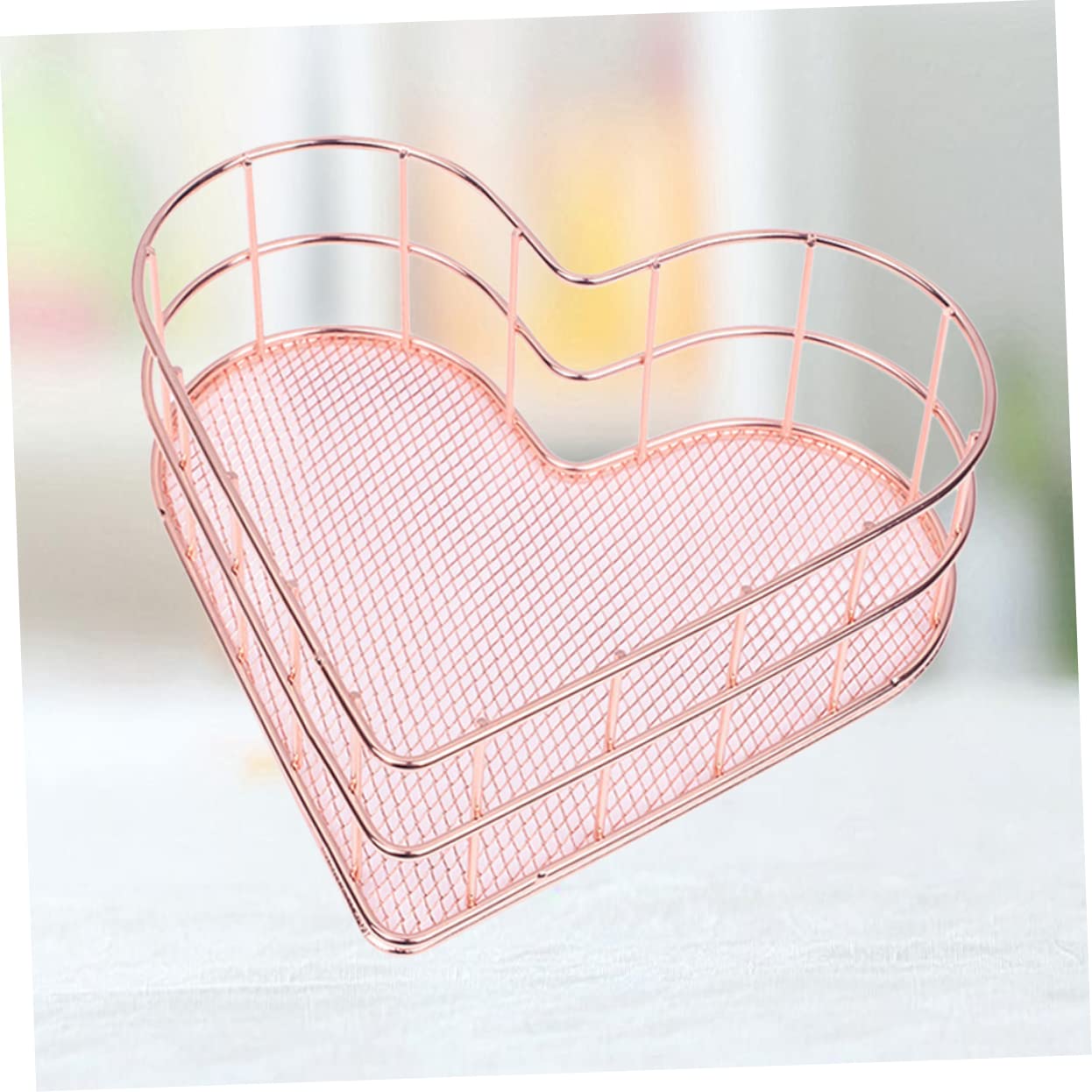 NAMOARLY Rose Gold Document Organizer Box Storage Organizer for Desk File Gold Office Supplies Desk Storage