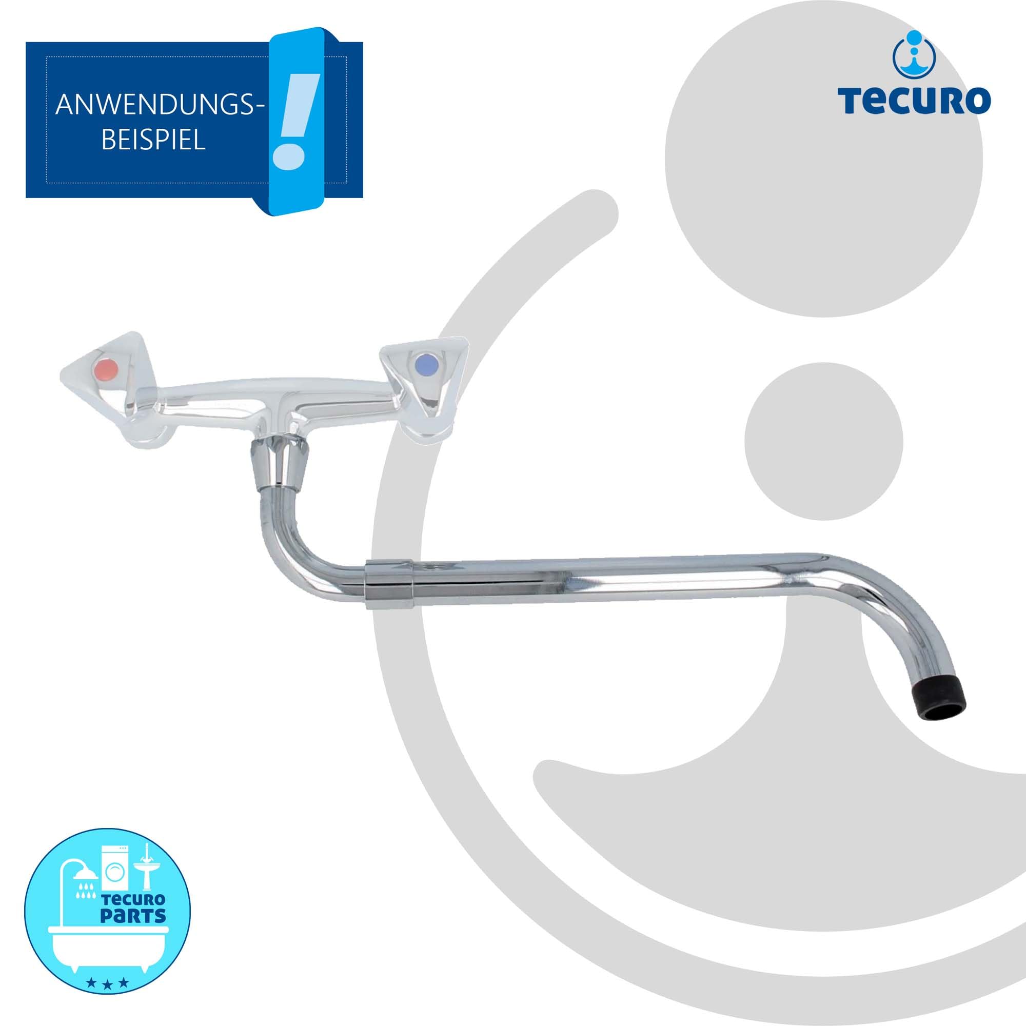 tecuro Wylewka S wysuwana 280-480 mm do armatury ściennej, mosiądz chromowany