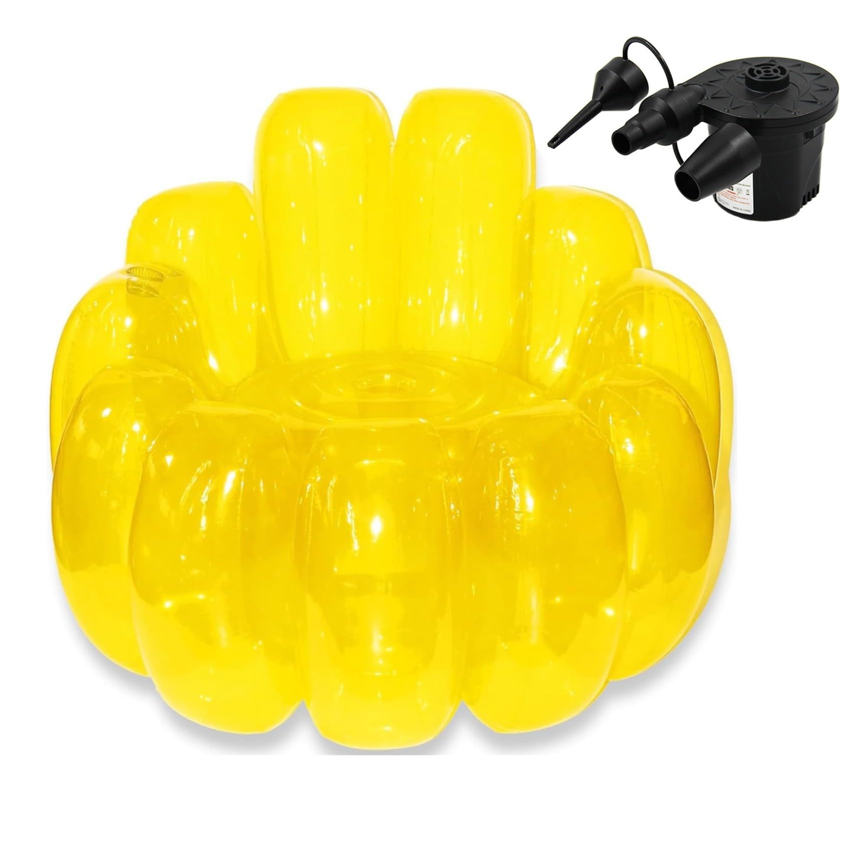 Jelly Inflatable Chair, The Jelly Collection, Portable Blow Up Couch, Inflatable Sofa Seat Furniture for Home Yard Patio Camping (Yellow)-image-41