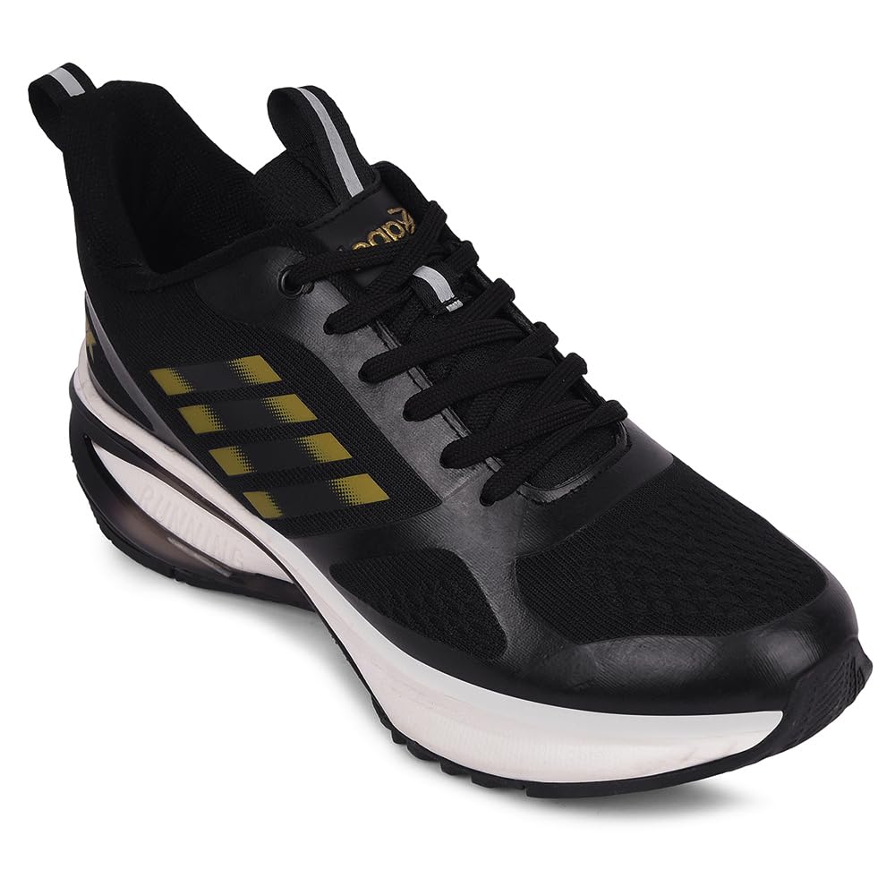 Liberty Leap7x RUNNY-1E Lacing Sports Running Shoes for Men - White & Black | Comfortable and Durable Lace-Up Closure - Suitable for Lacing Walking, Gym, Jogging Shoes for Gents - Cushioned Footbed-picture-19