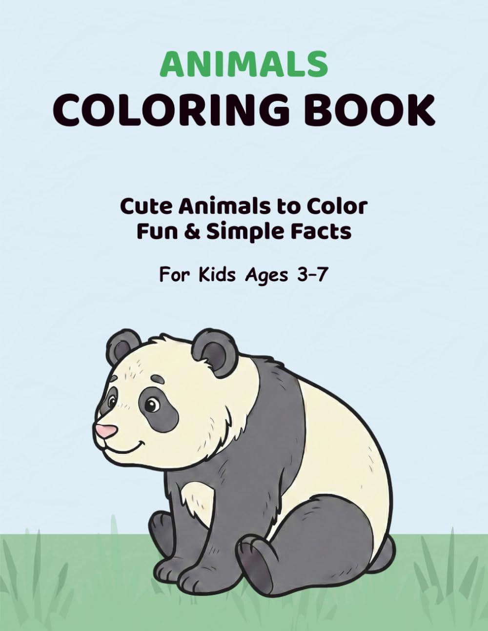 Animals Coloring Book: Cute Animals to Color with Fun & Simple Facts