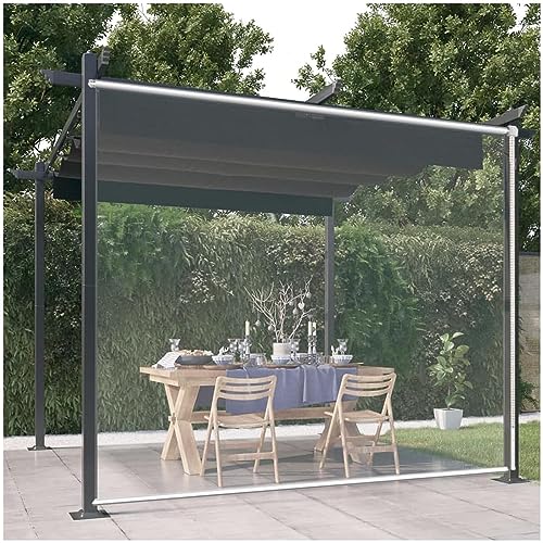Persianas enrollables de PVC transparente, impermeables, para pérgolas al aire libre, jardines y ventanas, cortinas de lluvia de vinilo transparente
