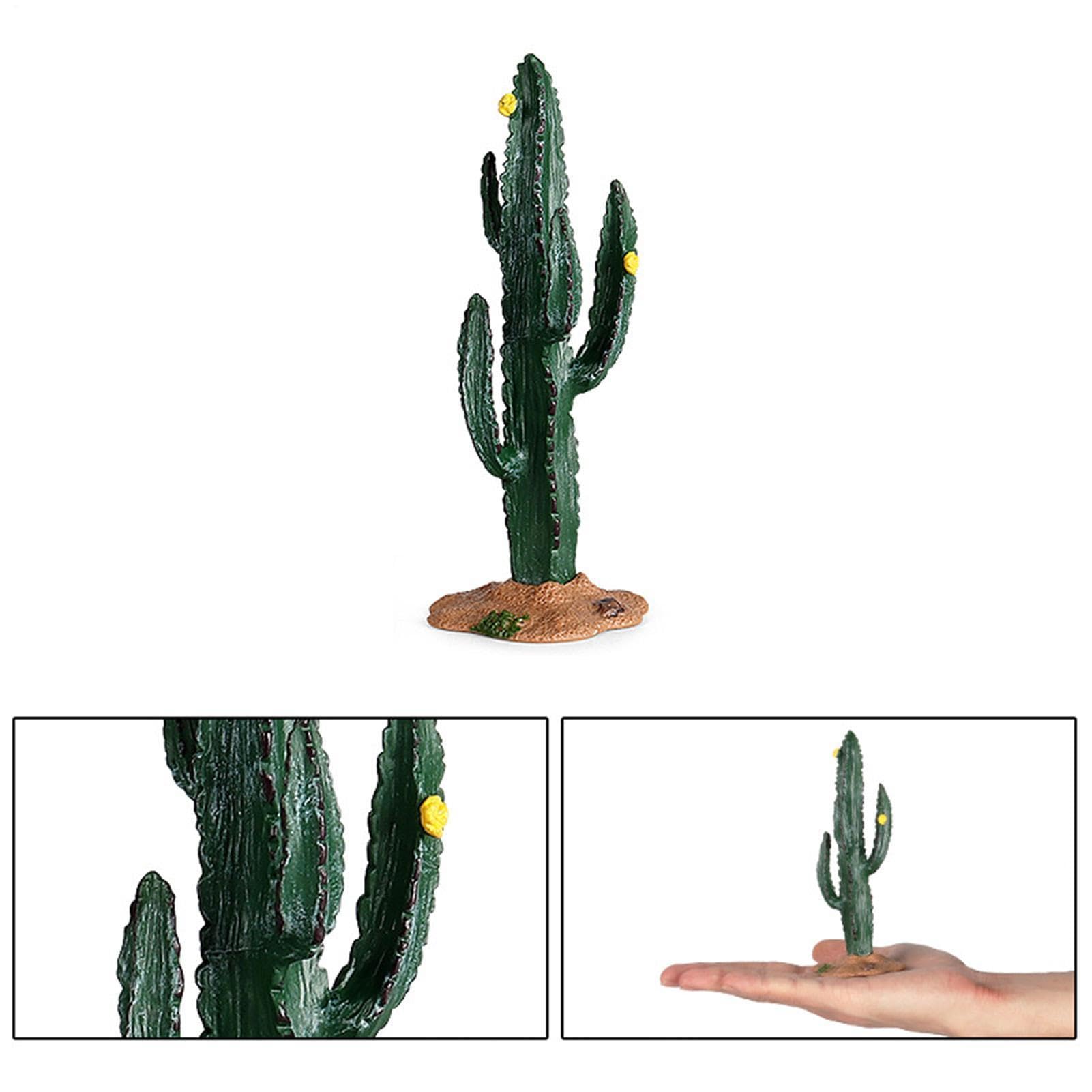 Generisch Animali del deserto, 24 pezzi, modellino di piante | Set di statuette di animali in miniatura per casa, bancone, soggiorno, giardino, tavolo da tavolo, oggetti di scena